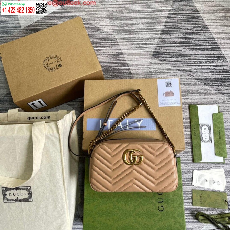 Replika Gucci 447632 Gg Marmont Malá Taška Přes Rameno Světle Růžová