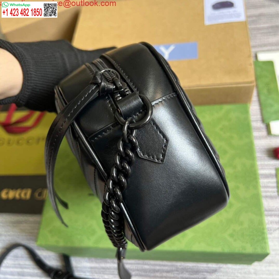 نسخة طبق الأصل غوتشي 447632 جي جي مارمونت حقيبة كتف صغيرة سوداء