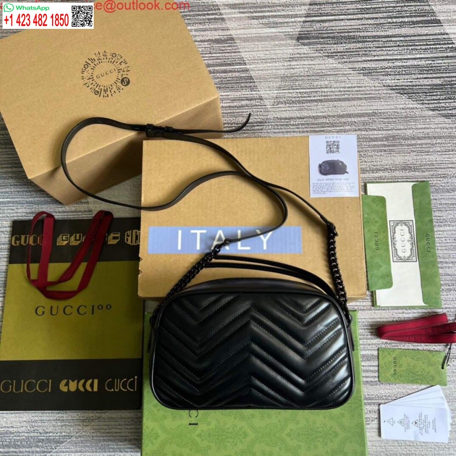 Replika Gucci 447632 Gg Marmont Malá Taška Přes Rameno černá