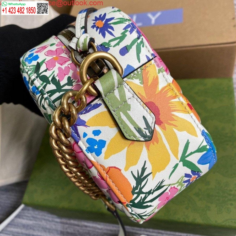 レプリカグッチ447632 GGマーモントマルチカラースモールショルダーバッグホワイト