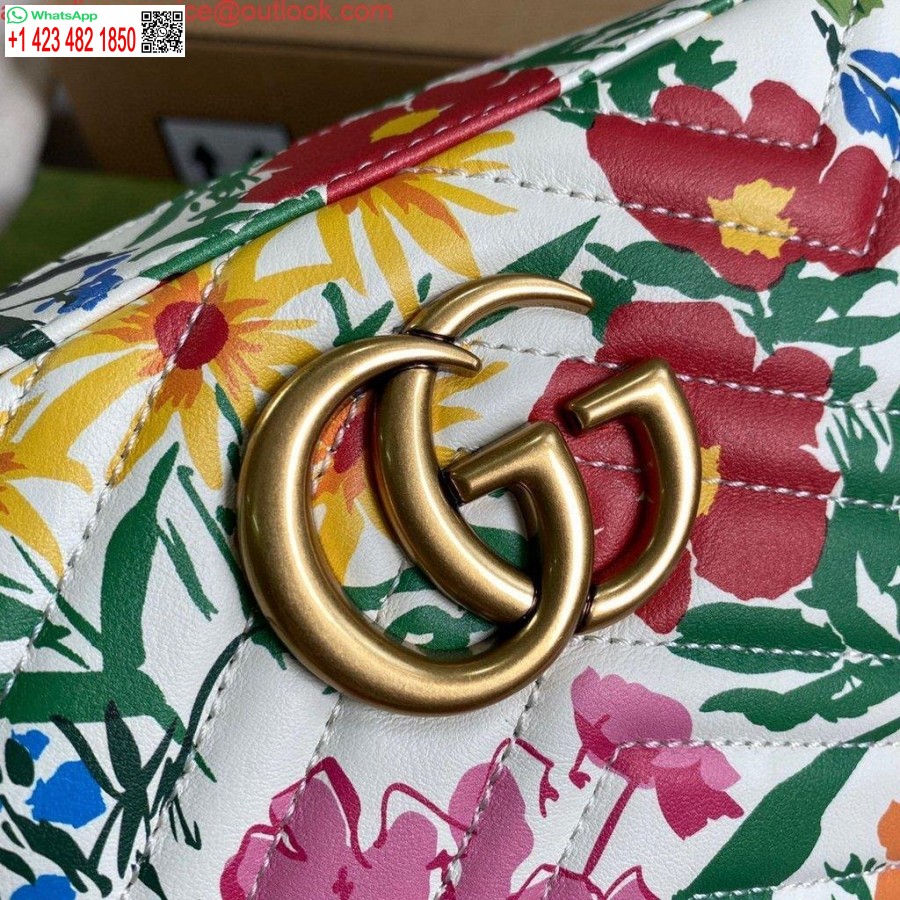 レプリカグッチ447632 GGマーモントマルチカラースモールショルダーバッグホワイト