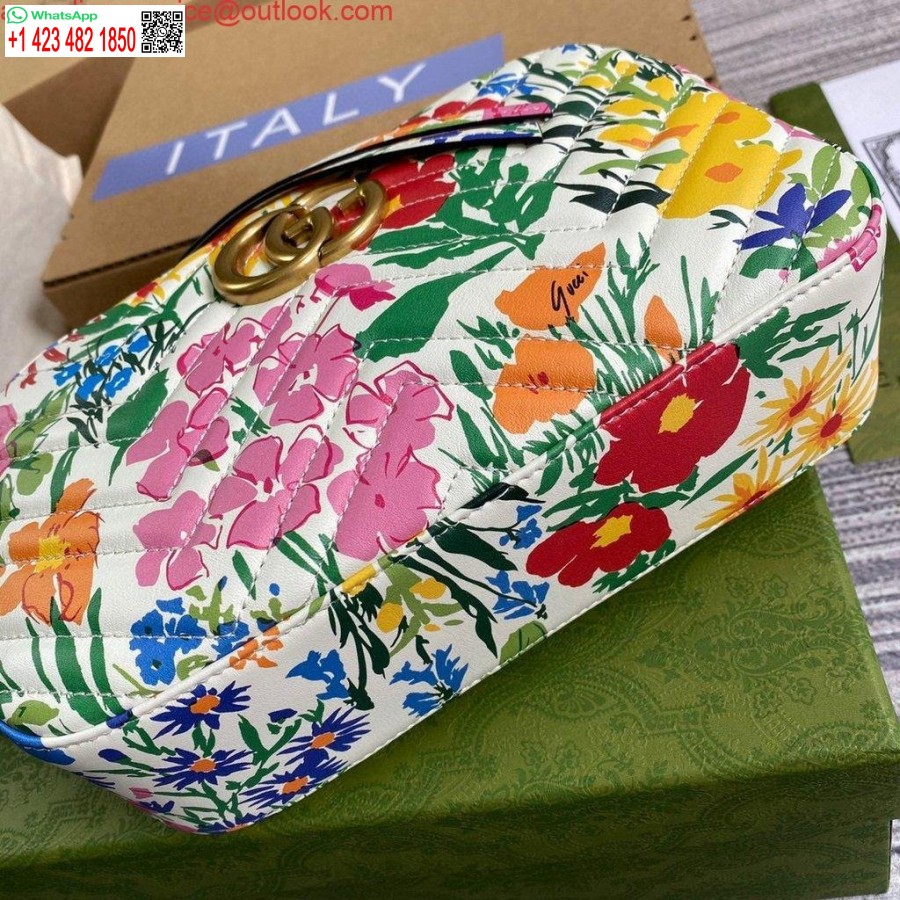 レプリカグッチ447632 GGマーモントマルチカラースモールショルダーバッグホワイト