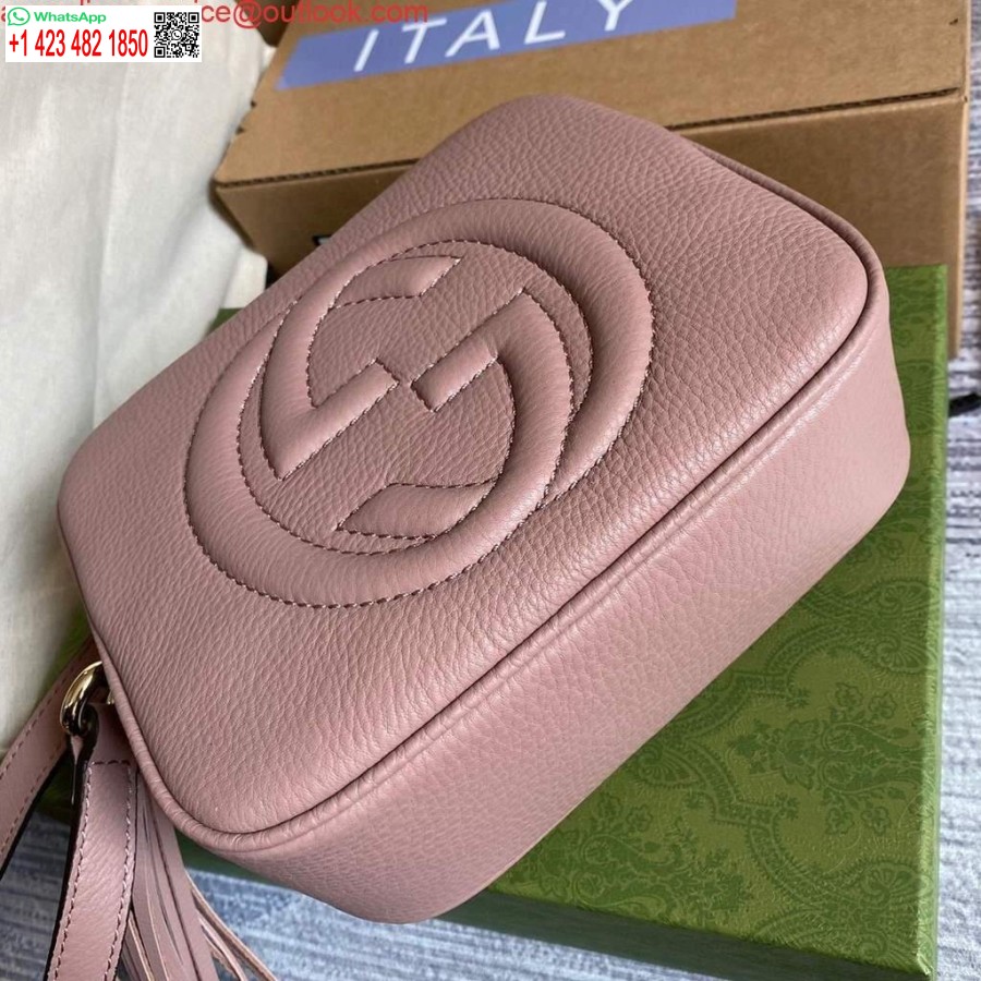 Replika Gucci 308364 Soho Small Læder Crossbody-tasker Disco Taske Pink