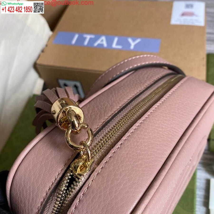 Replika Gucci 308364 Soho Small Læder Crossbody-tasker Disco Taske Pink