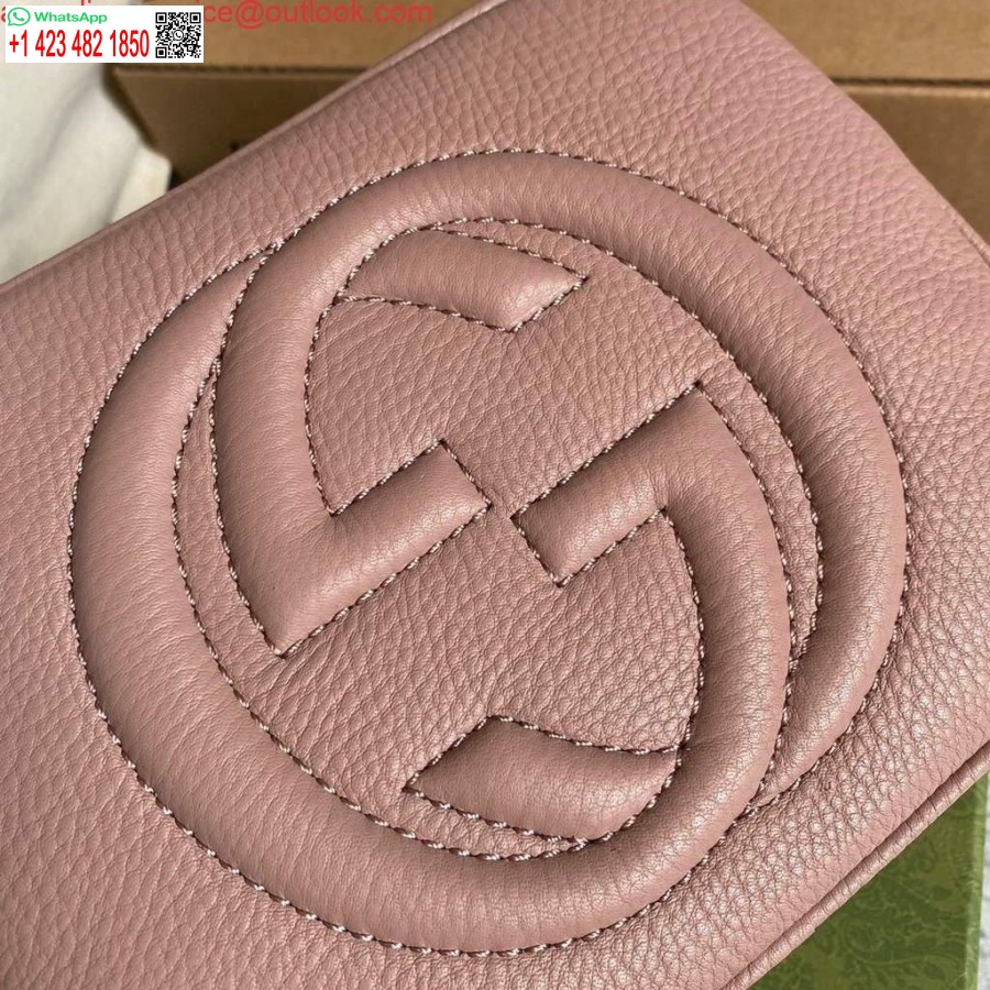 Replika Gucci 308364 Soho Small Læder Crossbody-tasker Disco Taske Pink