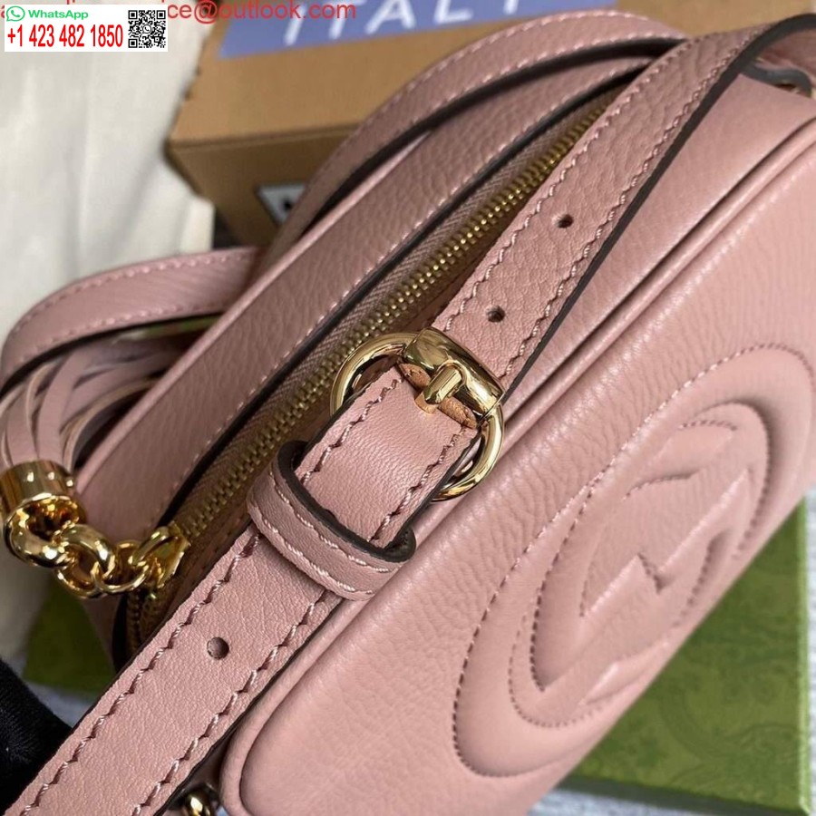 Replika Gucci 308364 Soho Small Læder Crossbody-tasker Disco Taske Pink
