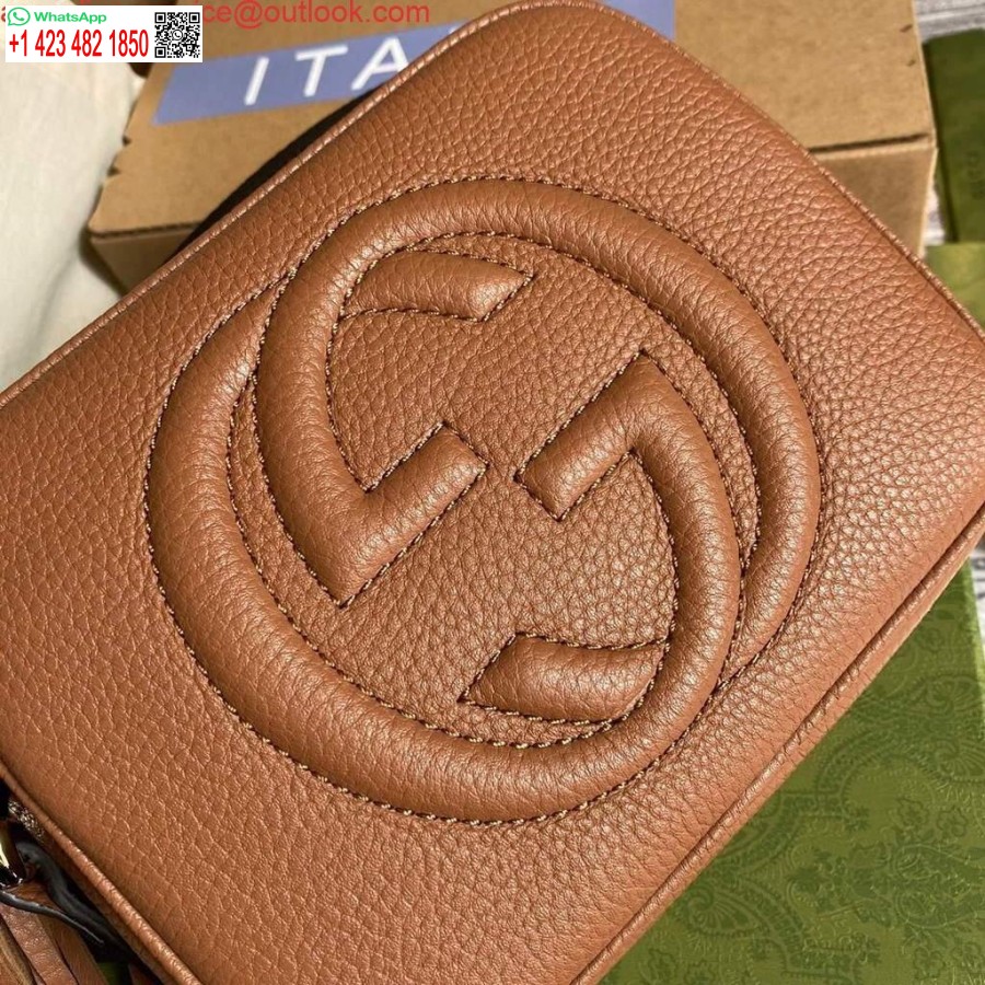 ماکت گوچی 308364 سوهو کوچک چرم کراس بادی کیف دیسکو قهوه ای