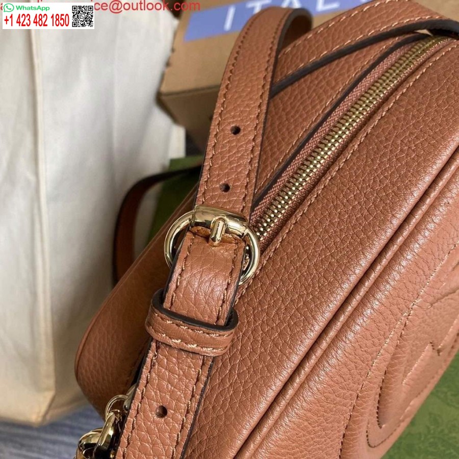 ماکت گوچی 308364 سوهو کوچک چرم کراس بادی کیف دیسکو قهوه ای