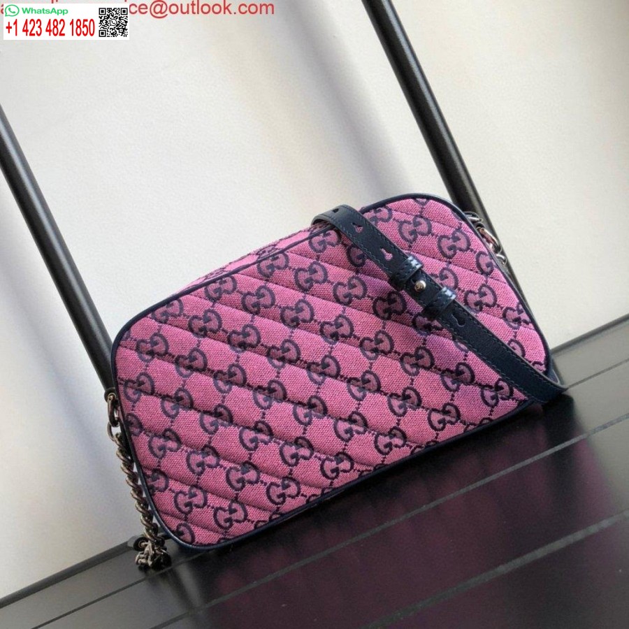 Replica Gucci 447632 Gg Marmont Monivärinen Pieni Olkalaukku, Violetti