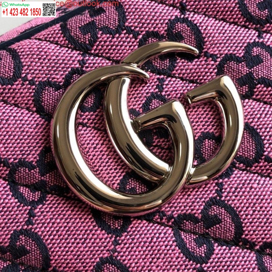Replica Gucci 447632 Gg Marmont Monivärinen Pieni Olkalaukku, Violetti