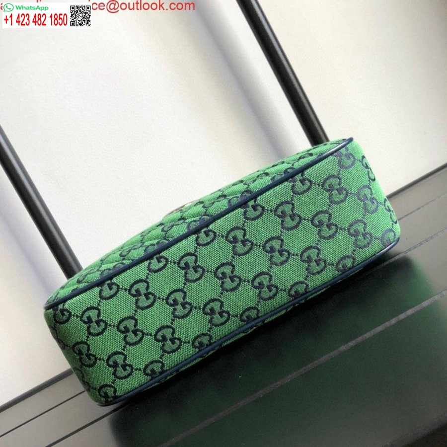 ماکت گوچی 447632 Gg مارمونتی چند رنگ کیف شانه کوچک سبز