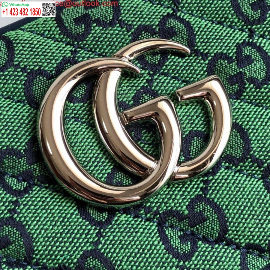 ماکت گوچی 447632 Gg مارمونتی چند رنگ کیف شانه کوچک سبز