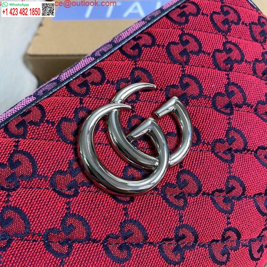 レプリカグッチ447632 GGマーモントマルチカラースモールショルダーバッグレッドとグリーン