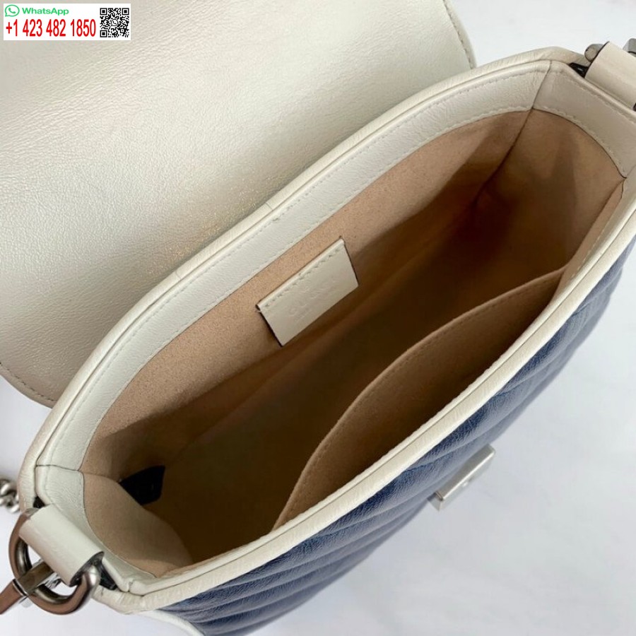 Replica Gucci Luxury Gg Marmont Mini Maišelis Su Viršutine Rankena 7 žvaigždučių 583571 Mėlynas