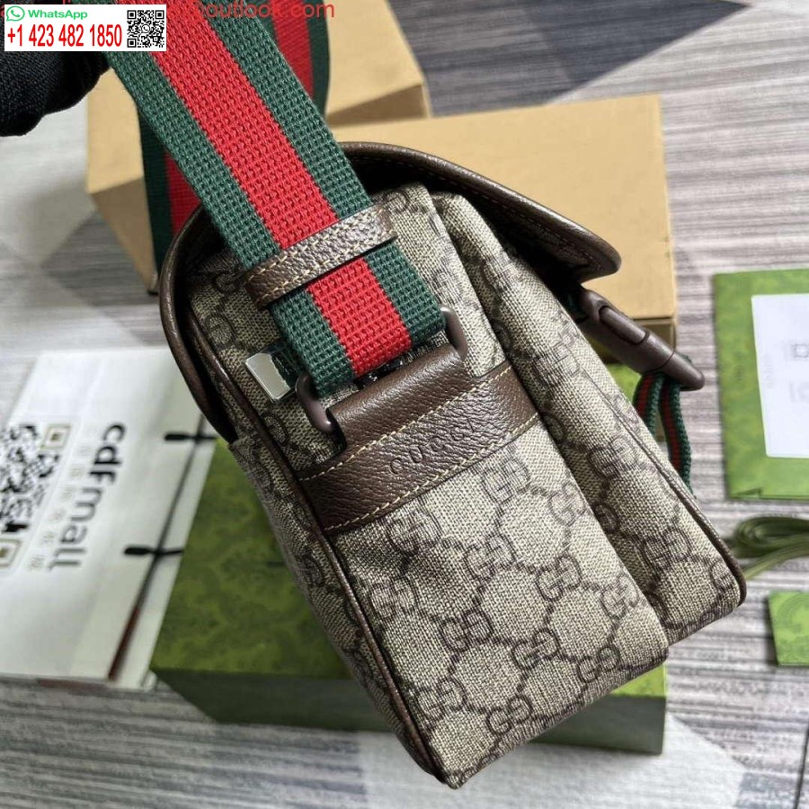 Replica Gucci 760123 Gg Messenger Bag Ruskea