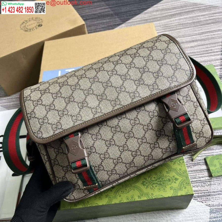 Replica Gucci 760123 Gg Messenger Bag Ruskea