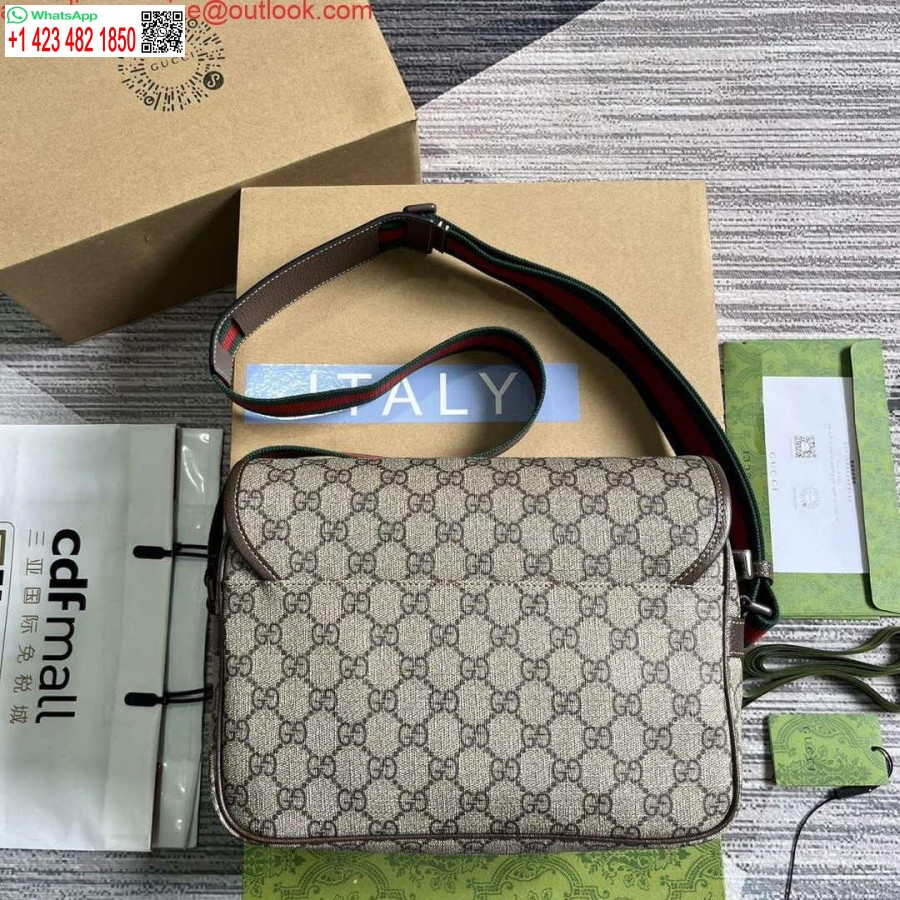 Replica Gucci 760123 Gg Messenger Bag Ruskea