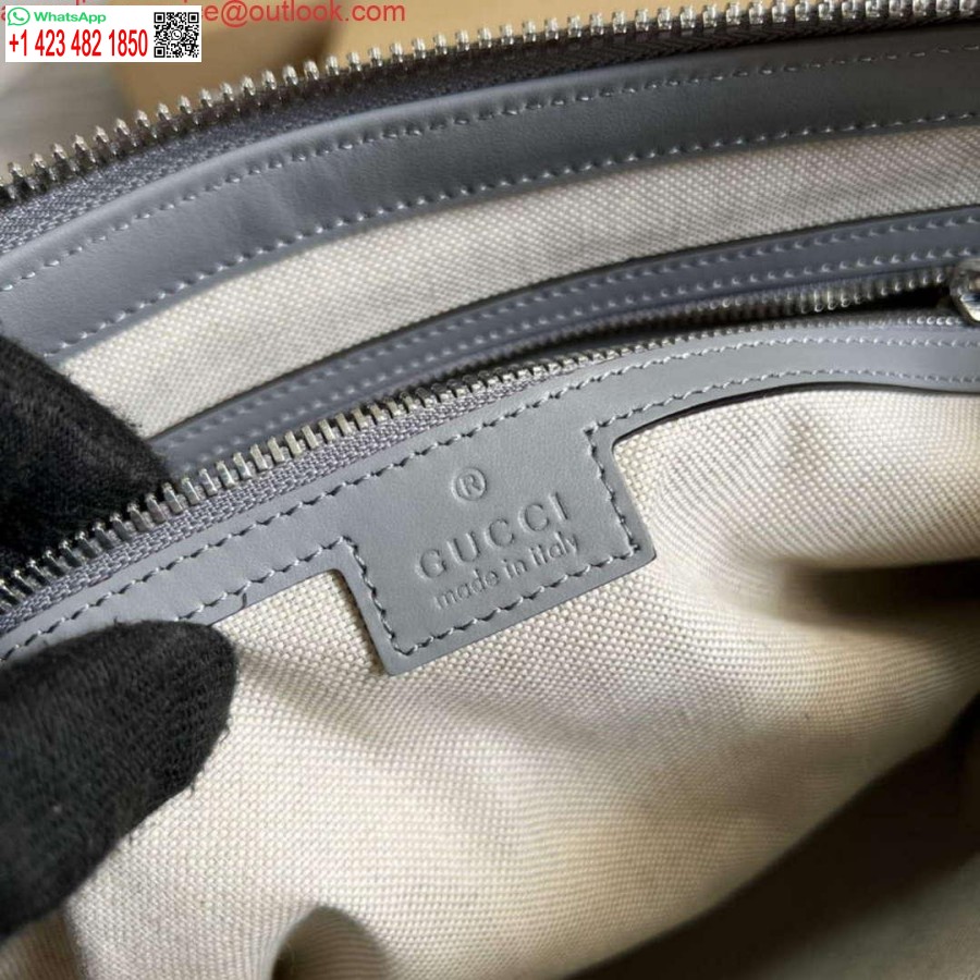 Replica Gucci 696009 Gg Kohokuvioitu Medium Messenger Bag Harmaa