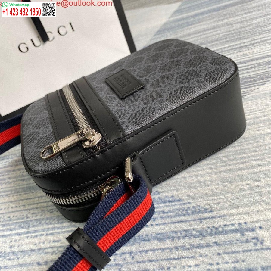 طبق الأصل غوتشي 682357 جي جي بلاك ماسنجر 598103 قماش أسود جي جي سوبريم