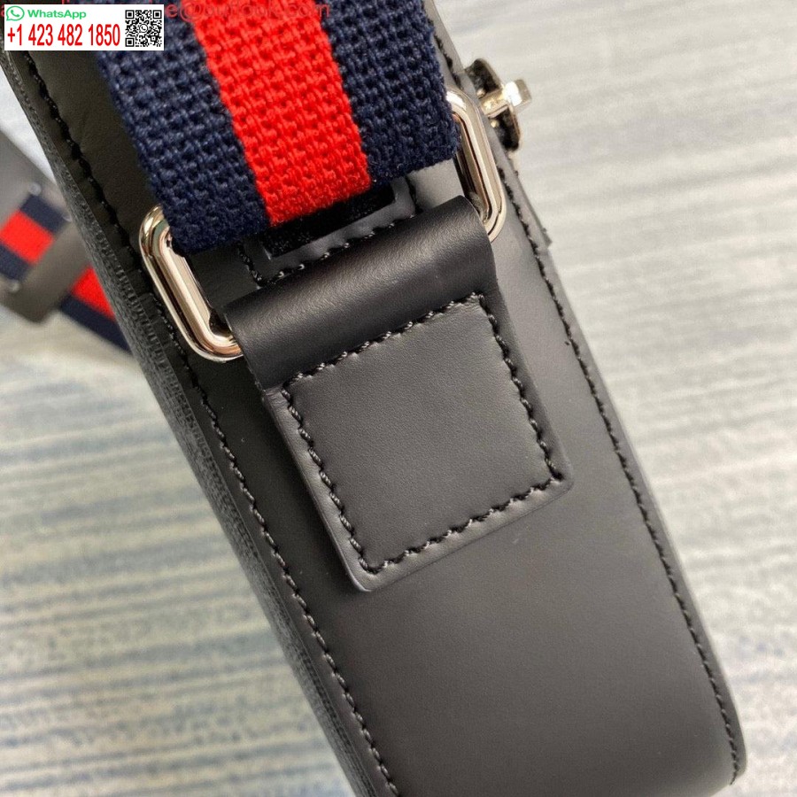 طبق الأصل غوتشي 682357 جي جي بلاك ماسنجر 598103 قماش أسود جي جي سوبريم