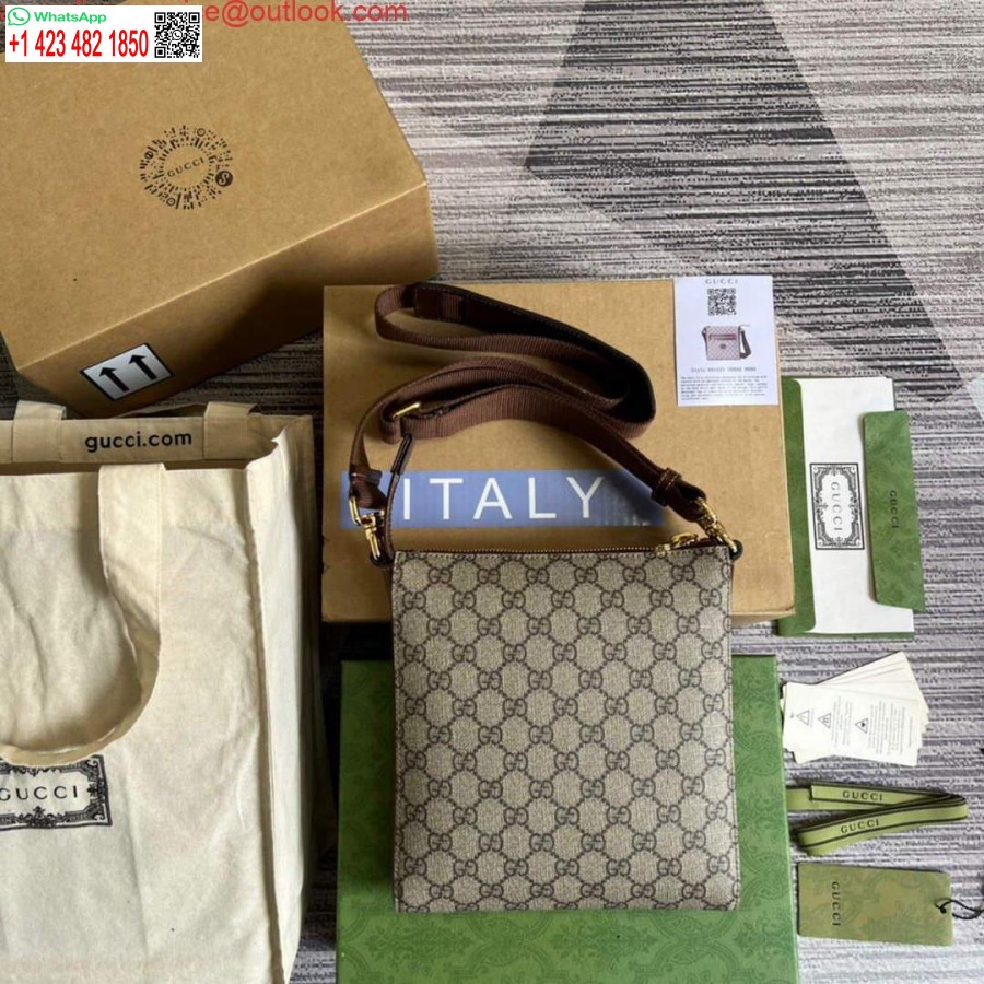 Replica Gucci 681021 Gg Supreme Messenger Bag Ruskea