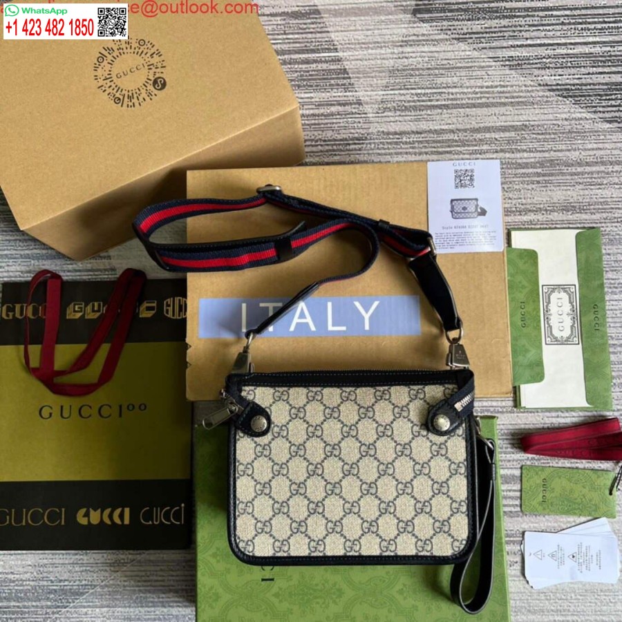 Replica Gucci 674164 Lähettilaukku Lukituksella G Sininen