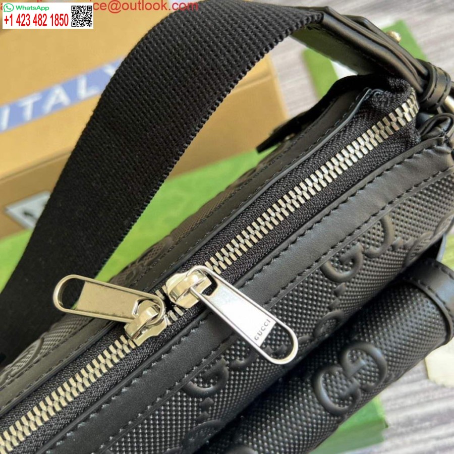 Replik Gucci 674058 Umhängetasche Mit GG-Prägung, Schwarz