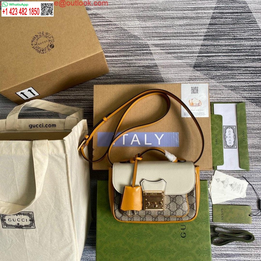 Replica Gucci 658487 Geanta Mini Cu Lacat Bej