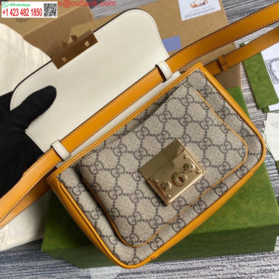 Replica Gucci 658487 Geanta Mini Cu Lacat Bej