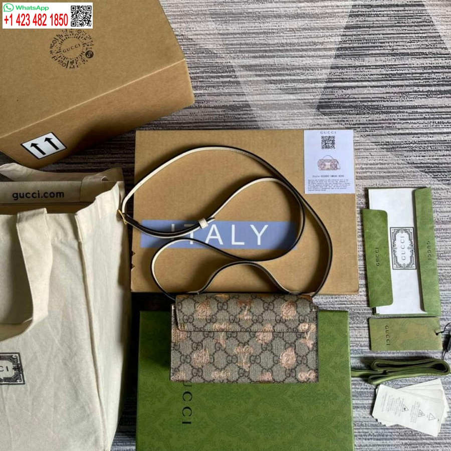 Replica Gucci 652683 Piekaramās Atslēgas Mini Soma Balta āda