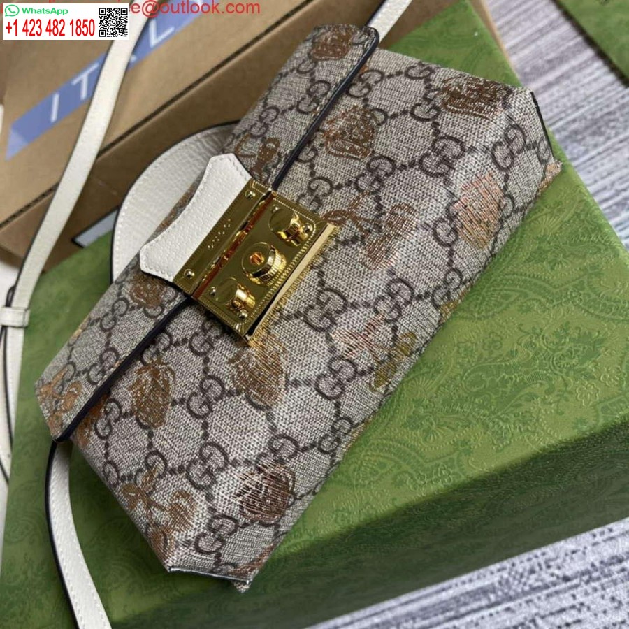 Replica Gucci 652683 Piekaramās Atslēgas Mini Soma Balta āda