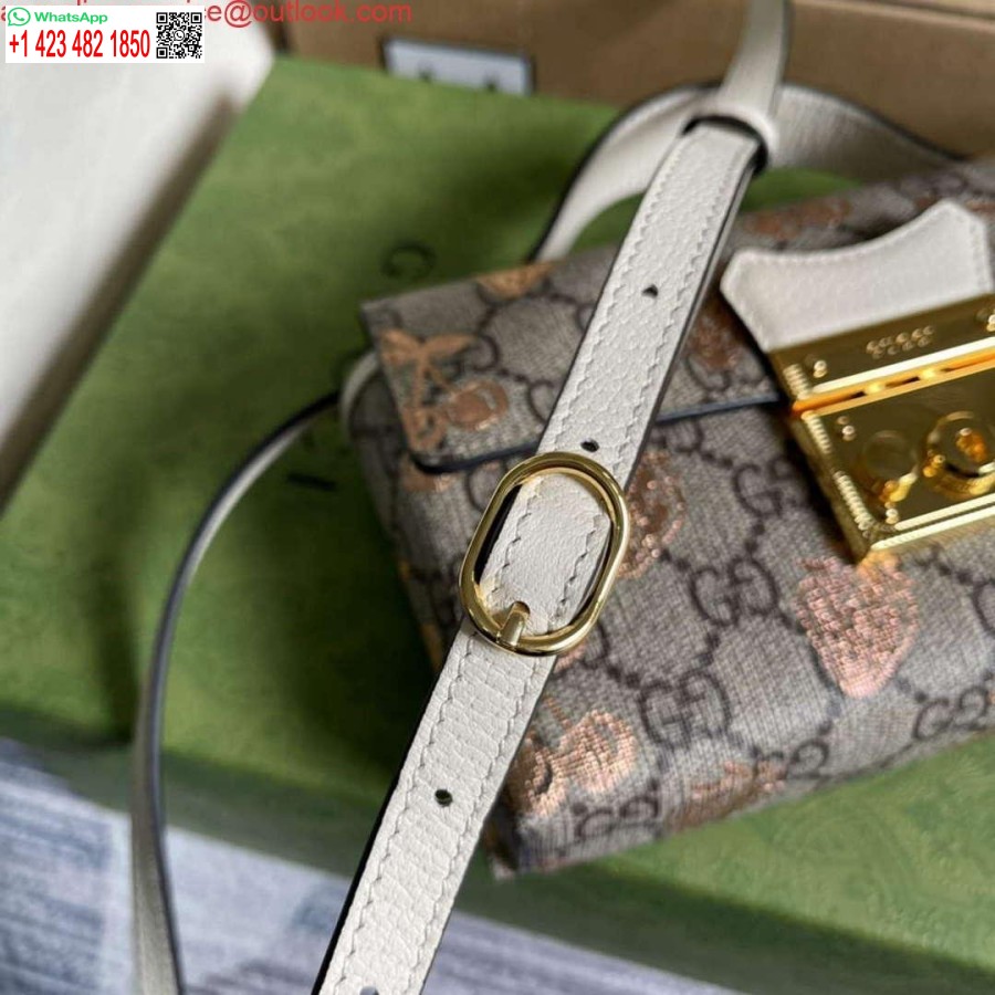 Replica Gucci 652683 Piekaramās Atslēgas Mini Soma Balta āda