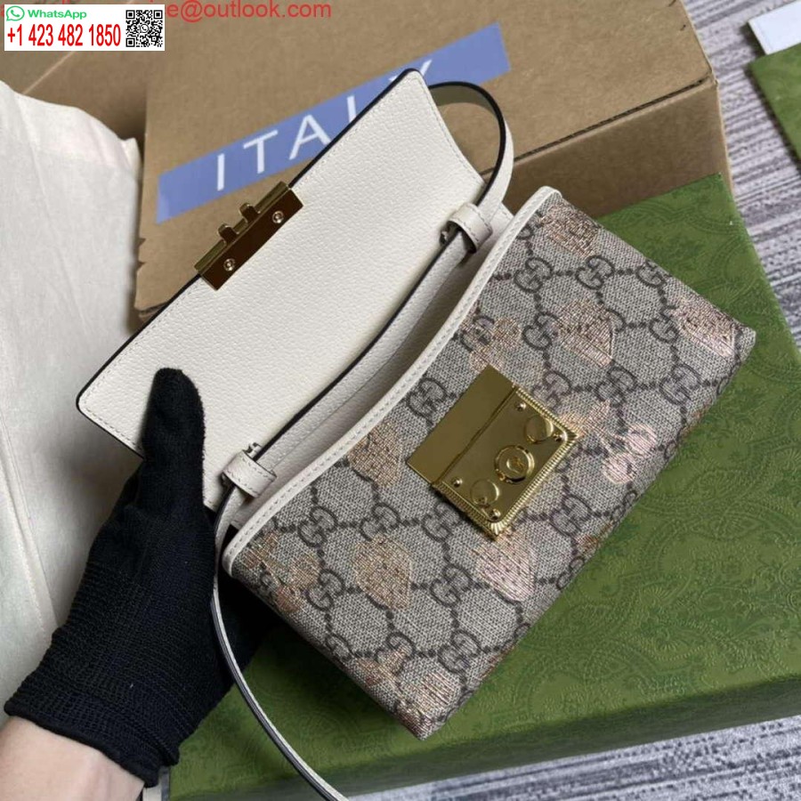 Replica Gucci 652683 Piekaramās Atslēgas Mini Soma Balta āda