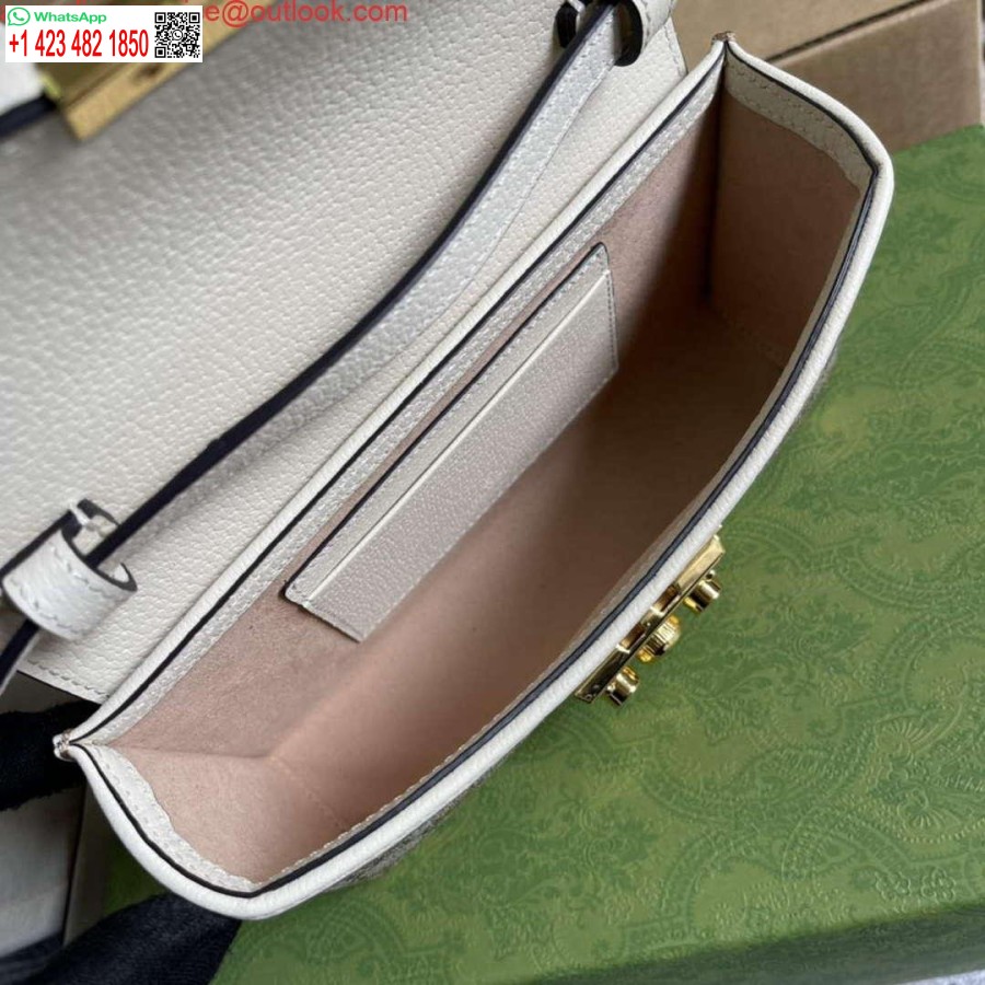 Replica Gucci 652683 Piekaramās Atslēgas Mini Soma Balta āda