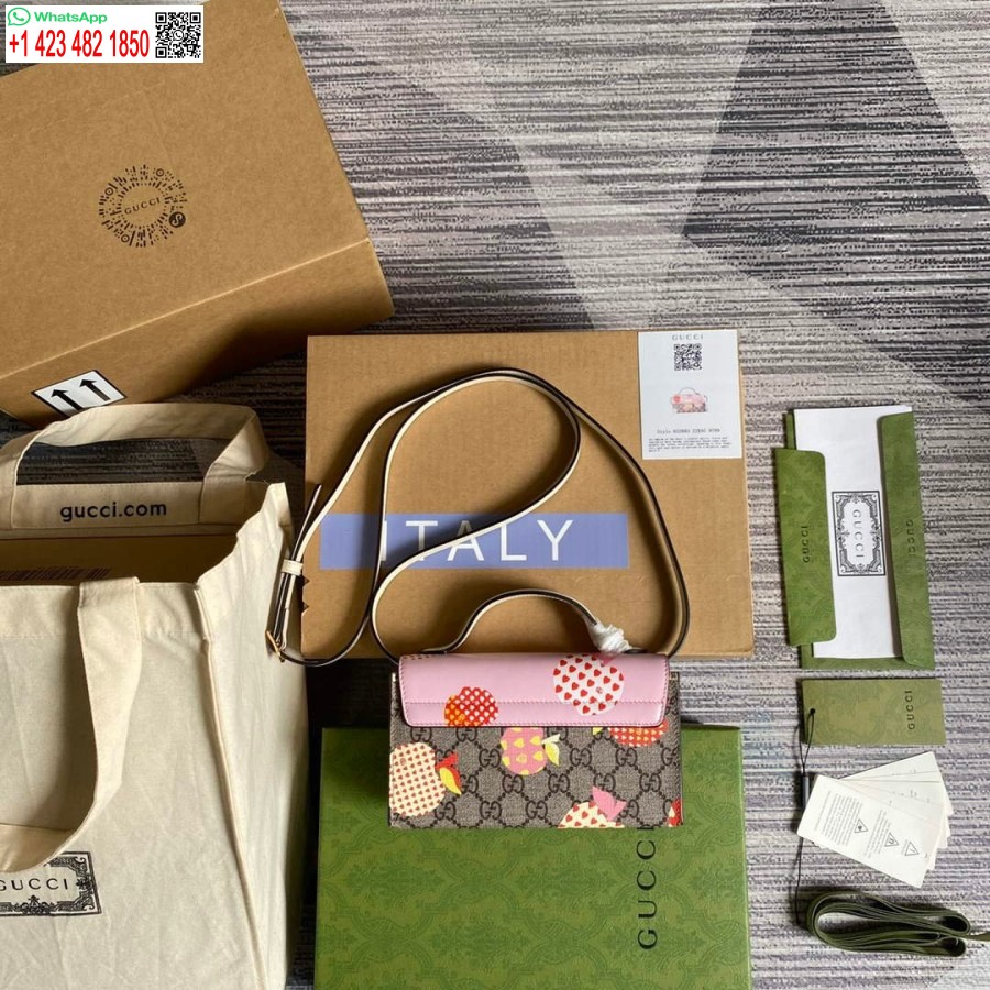 Replica Gucci 652683 Hængelås Mini Taske Pink Og Hvid