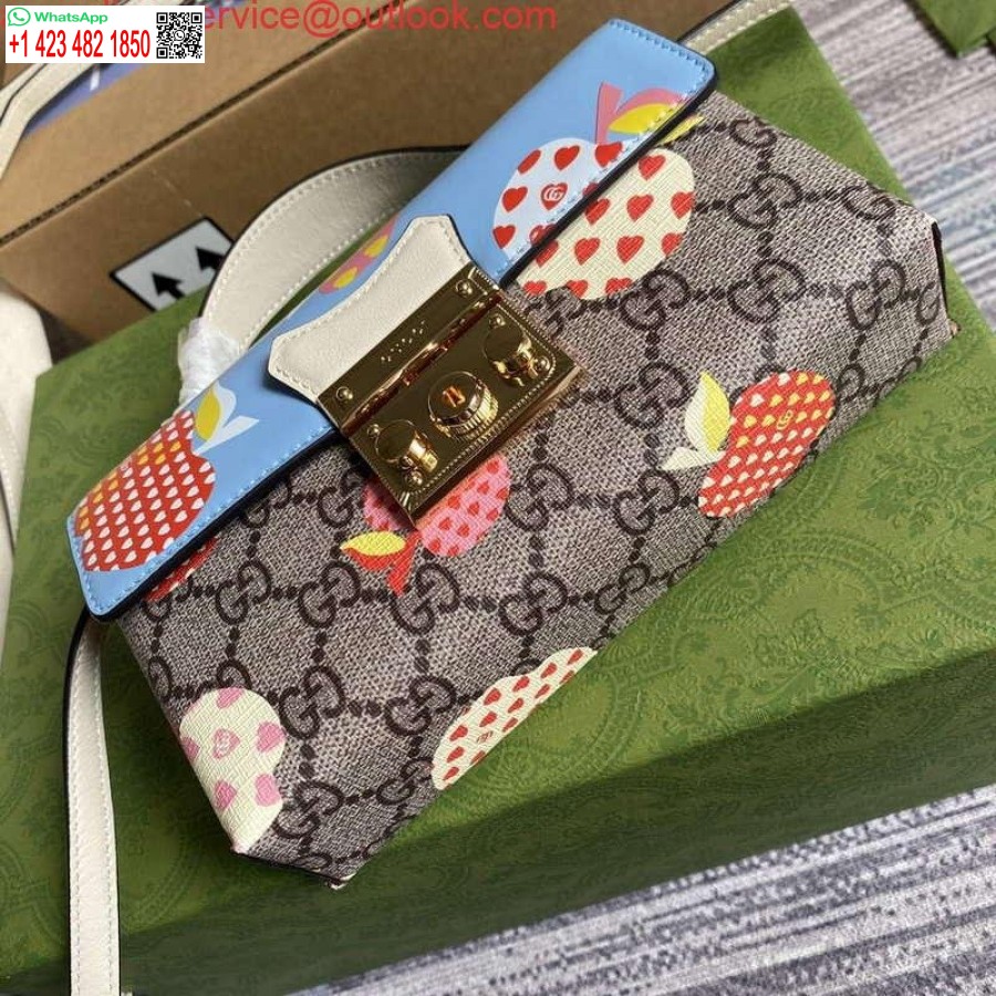 Replica Gucci 652683 Piekaramās Atslēgas Mini Soma Zilā Un Baltā Krāsā