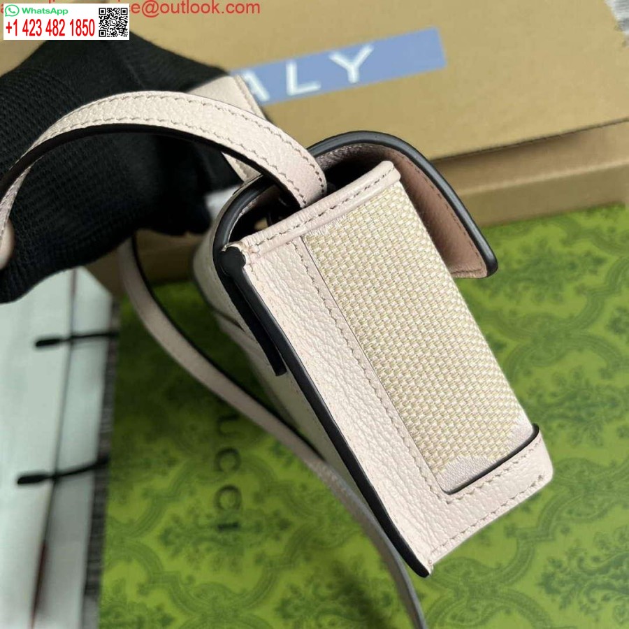 Replika Gucci 652683 Kłódka Jumbo Gg Mini Torba Jasnoróżowa