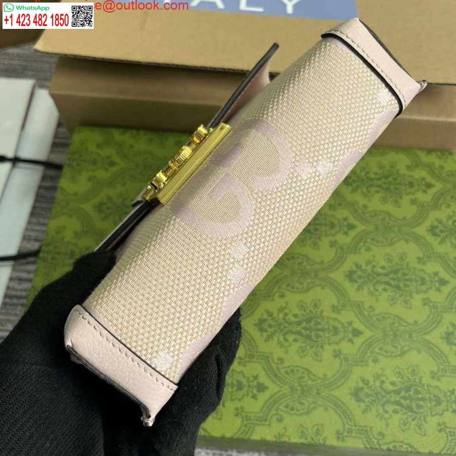 Replika Gucci 652683 Kłódka Jumbo Gg Mini Torba Jasnoróżowa