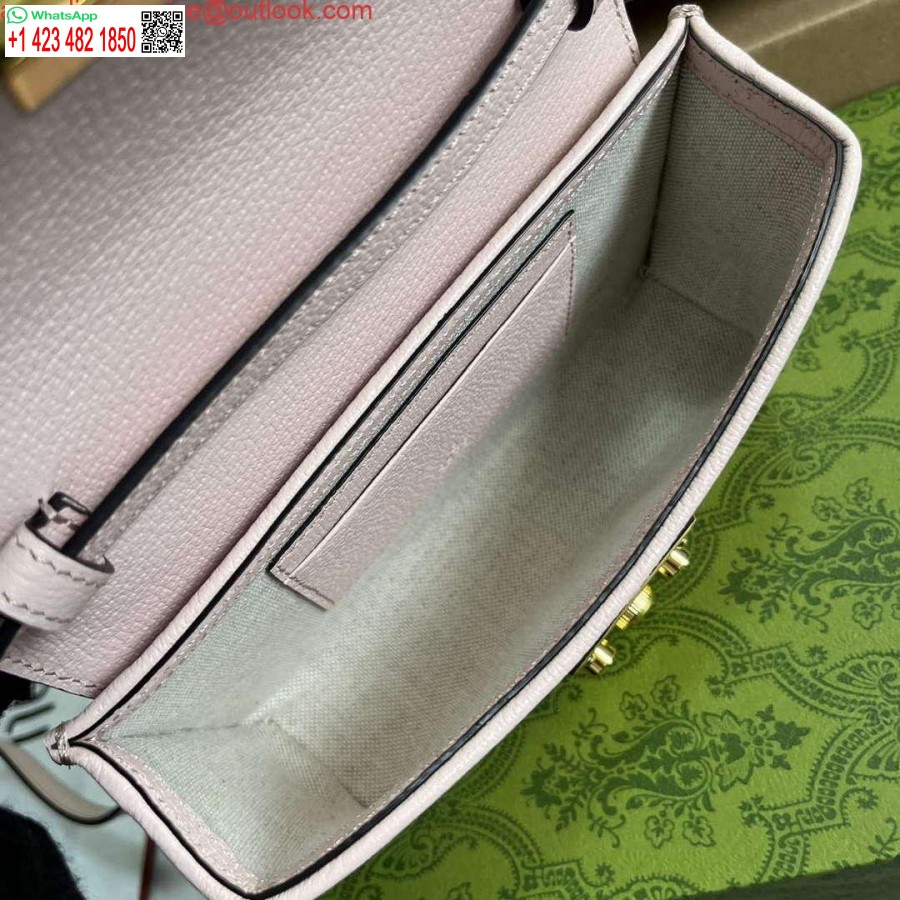 Replika Gucci 652683 Kłódka Jumbo Gg Mini Torba Jasnoróżowa