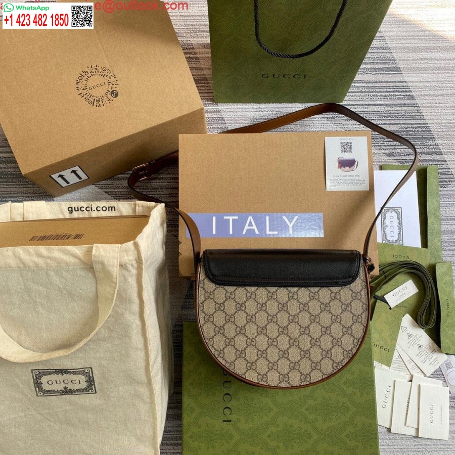 نسخة طبق الأصل غوتشي 644524 قفل حقيبة كتف صغيرة سوداء