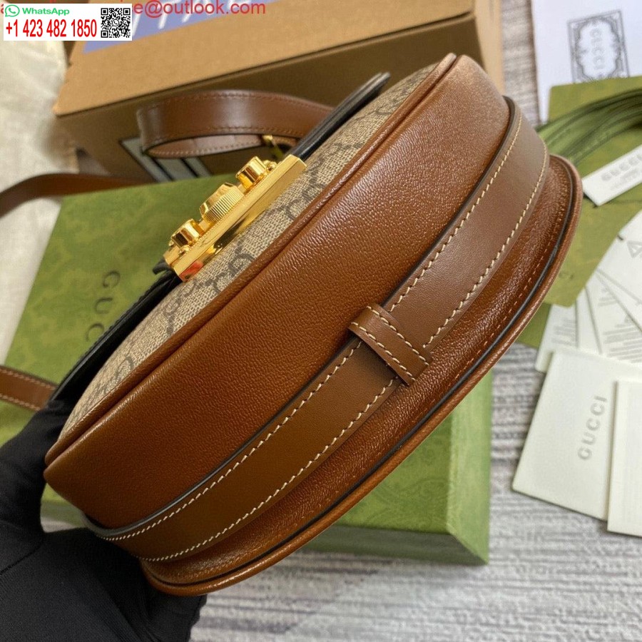 نسخة طبق الأصل غوتشي 644524 قفل حقيبة كتف صغيرة سوداء