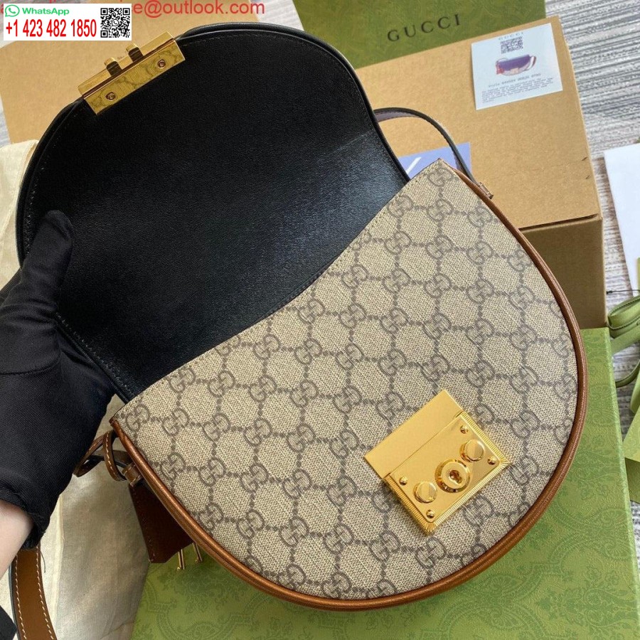 نسخة طبق الأصل غوتشي 644524 قفل حقيبة كتف صغيرة سوداء