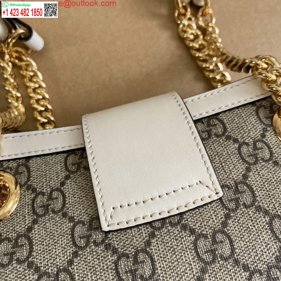 Реплика Gucci 498156 навесной замок Gg маленькая сумка через плечо белая