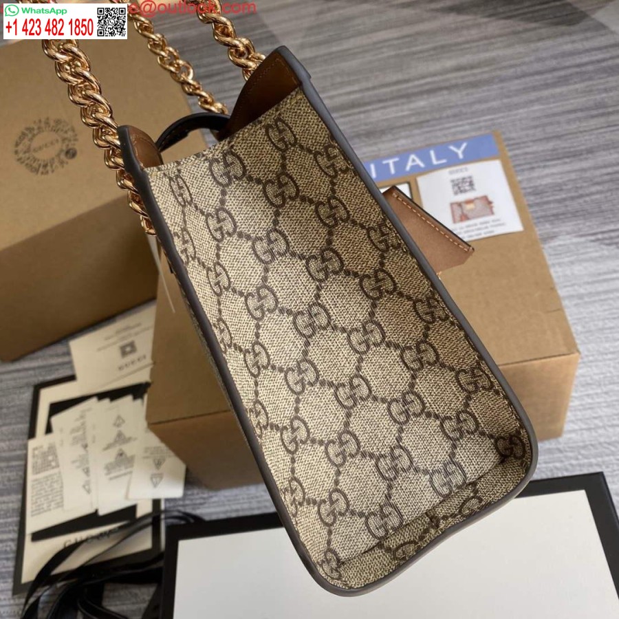 Реплика Gucci 498156 навесной замок Gg маленькая сумка через плечо коричневая