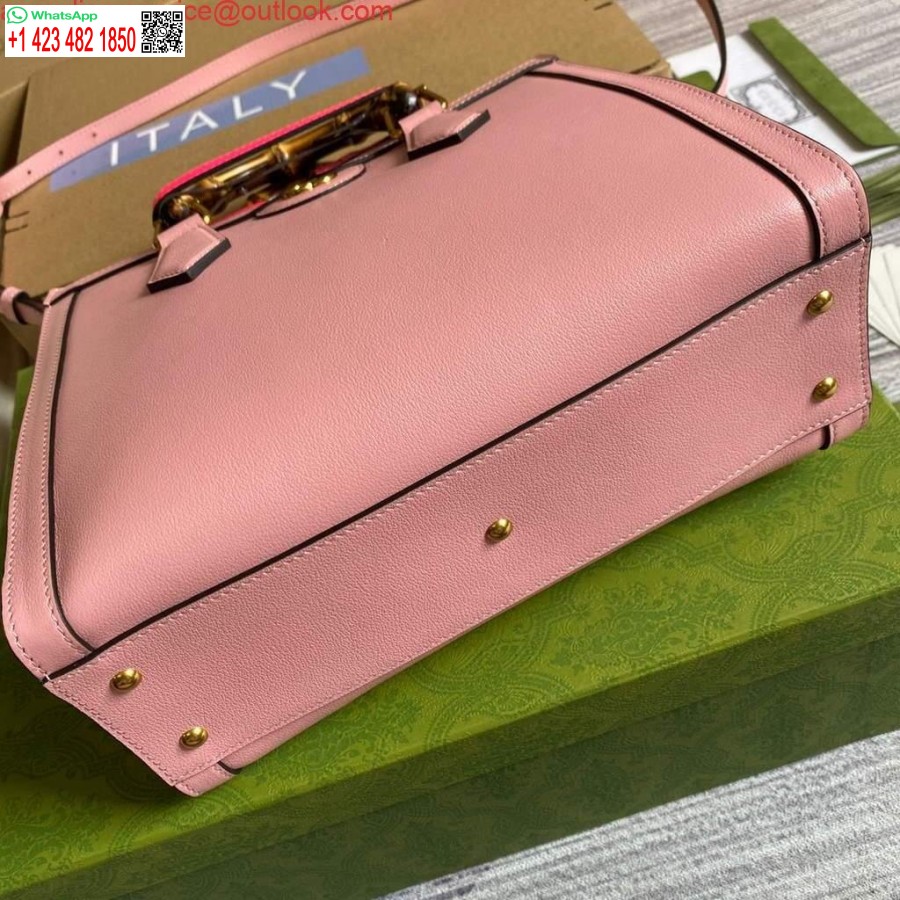 نسخة طبق الأصل من حقيبة غوتشي ديانا الصغيرة ذات المقبض العلوي 660195 باللون الوردي