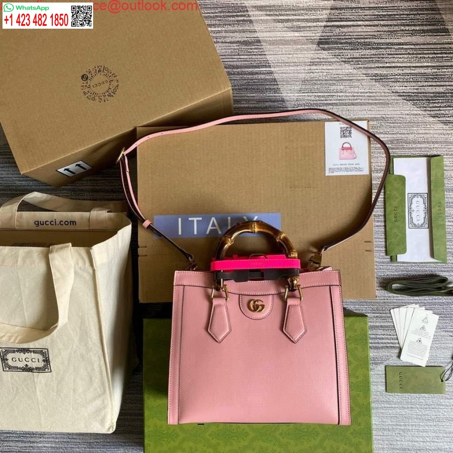 Replika Gucci Diana Malá Tote Bag Taška S Hornou Rukoväťou 660195 Ružová