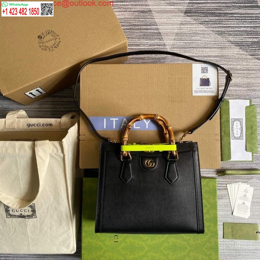 Replica Gucci Diana Pieni Kantolaukku Yläkahva Laukku 660195 Musta