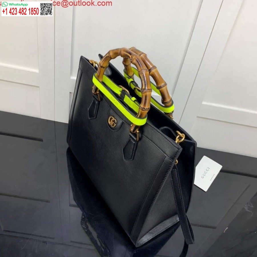 Replica Gucci Diana Keskikokoinen Laukku Gucci 655658 Musta