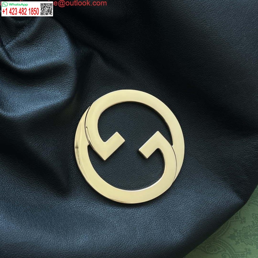 רפליקה גוצ'י דקו תיק בינוני Gg 746210 בעור שחור