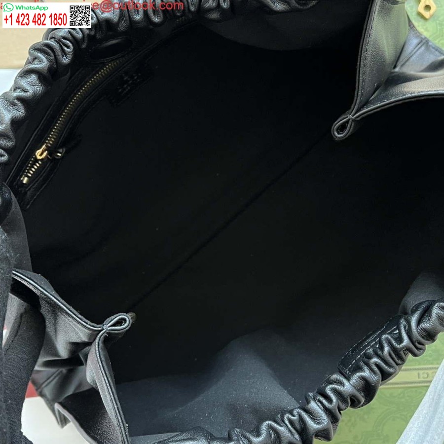 רפליקה גוצ'י דקו תיק בינוני Gg 746210 בעור שחור